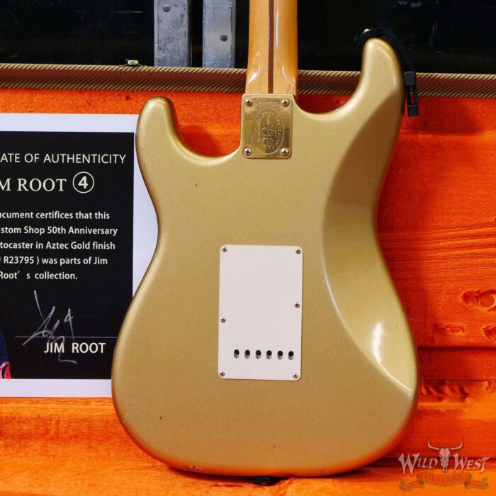 Jim Root Collection 2004 Fender 50th Anniversary Custom Shop 1956 Stratocaster Azetc Gold - Image 11