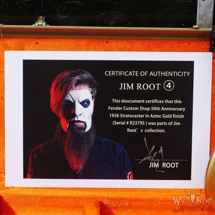 Jim Root Collection 2004 Fender 50th Anniversary Custom Shop 1956 Stratocaster Azetc Gold - Image 12