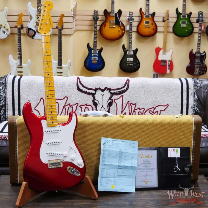 Fender Custom Shop Vintage Custom ‘55 1955 Hardtail Stratocaster Time Capsule Package Aged Candy Apple Red - Image 6