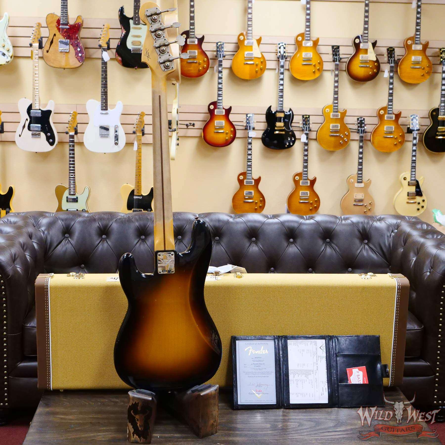 fendercs-57pbass-cz547650-d3__wwg.jpg Fender Custom Shop 1957 Precision Bass P-Bass Hand-Wound Pickups Journeyman Relic Wide-Fade 2-Color Sunburst - Image 9
