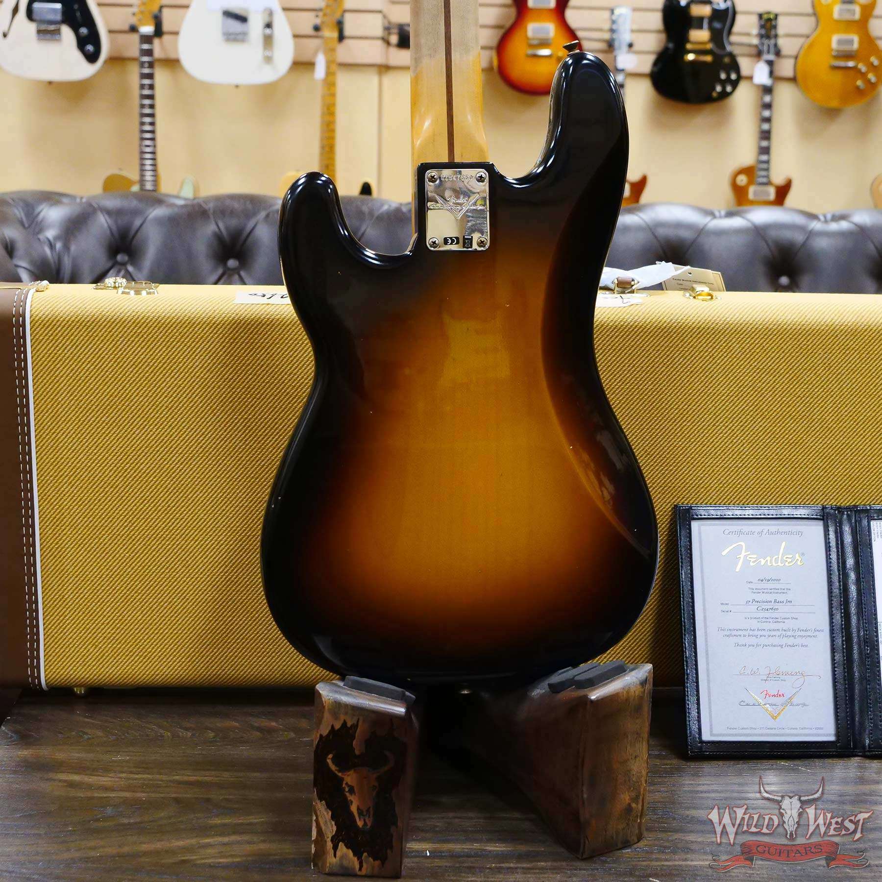 fendercs-57pbass-cz547650-d4__wwg.jpg Fender Custom Shop 1957 Precision Bass P-Bass Hand-Wound Pickups Journeyman Relic Wide-Fade 2-Color Sunburst - Image 11