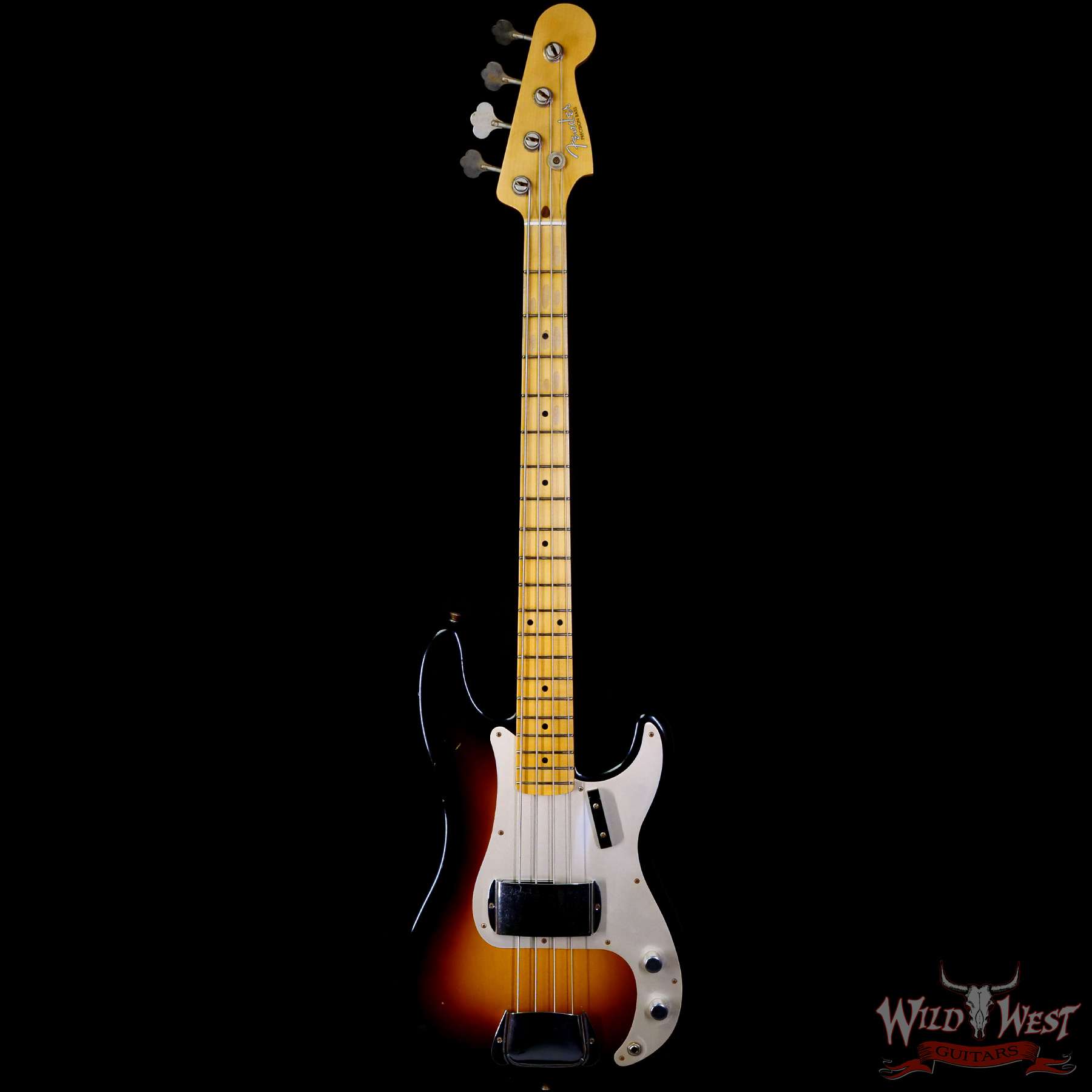 fendercs-57pbass-cz547650-f2__wwg.jpg Fender Custom Shop 1957 Precision Bass P-Bass Hand-Wound Pickups Journeyman Relic Wide-Fade 2-Color Sunburst - Image 3