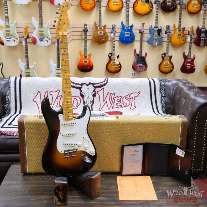 Fender Custom Shop limited Edition 1957 Stratocaster Hardtail Hand-Wound Pickups Journeyman Relic Faded Aged 2 Tone Sunburst - Image 6