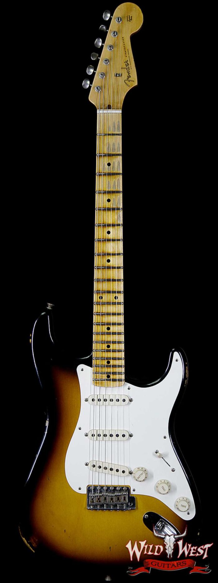 2018 Fender Custom Shop 1957 Stratocaster Relic Maple Neck 2 Tone Sunburst - Image 1