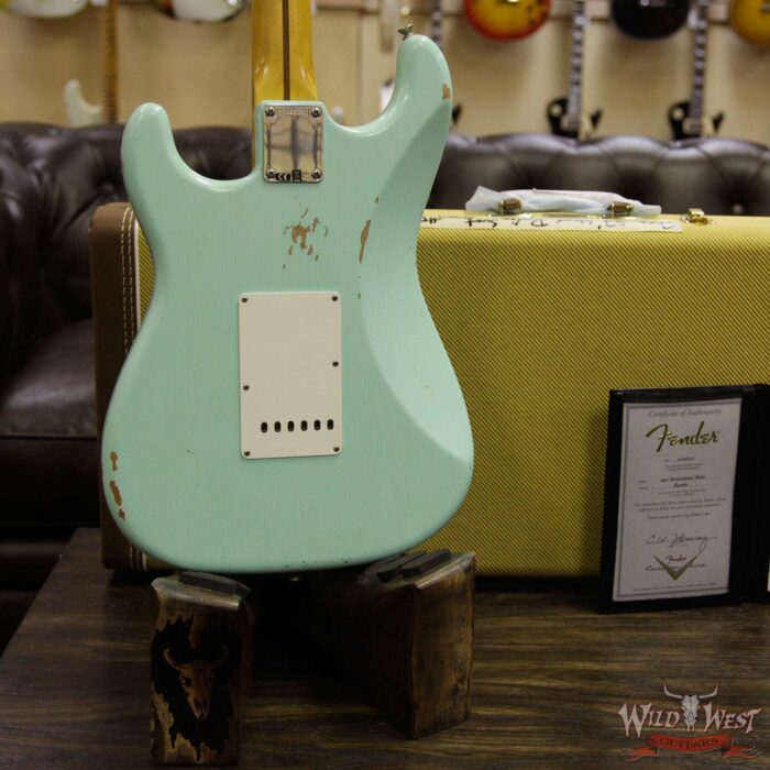 Fender Custom Shop 1957 Stratocaster Relic Maple Neck Surf Green - Image 9