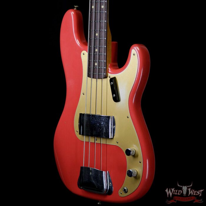 Fender Custom Shop 1959 Precision Bass Journeyman Relic AAA Rosewood Slab Board Josefina Hand-wound PU Fiesta Red - Image 2