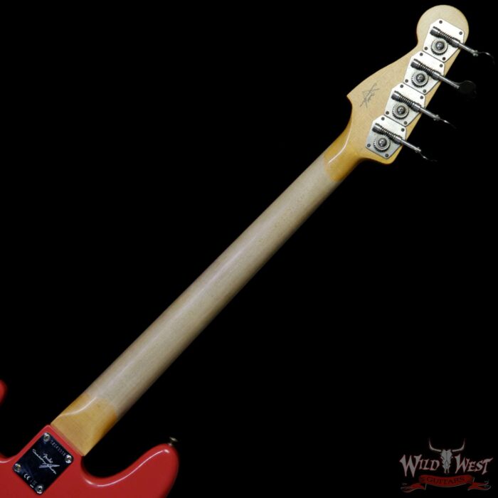 Fender Custom Shop 1959 Precision Bass Journeyman Relic AAA Rosewood Slab Board Josefina Hand-wound PU Fiesta Red - Image 8