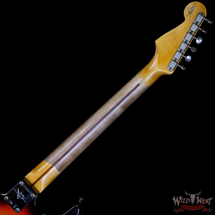 Fender Custom Shop 1959 Stratocaster Maple Board Hand-Wound Pickups Heavy Relic Faded Chocolate 3-Color Sunburst - Image 5