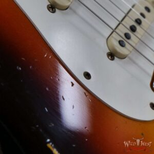 Fender Custom Shop 1959 Stratocaster Maple Board Hand-Wound Pickups Heavy Relic Faded Chocolate 3-Color Sunburst - Image 9