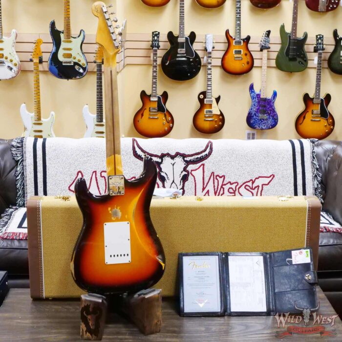 Fender Custom Shop 1959 Stratocaster Maple Board Hand-Wound Pickups Heavy Relic Faded Chocolate 3-Color Sunburst - Image 10