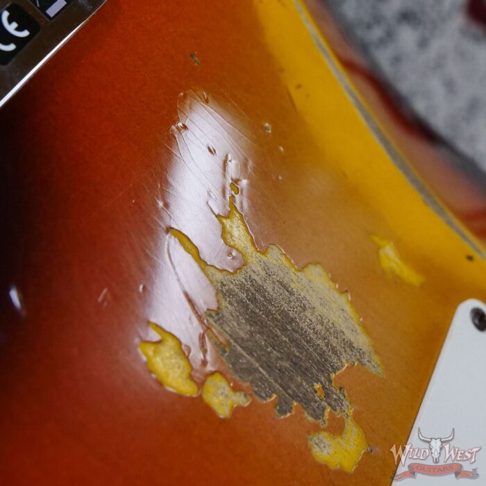 Fender Custom Shop 1959 Stratocaster Maple Board Hand-Wound Pickups Heavy Relic Faded Chocolate 3-Color Sunburst - Image 13