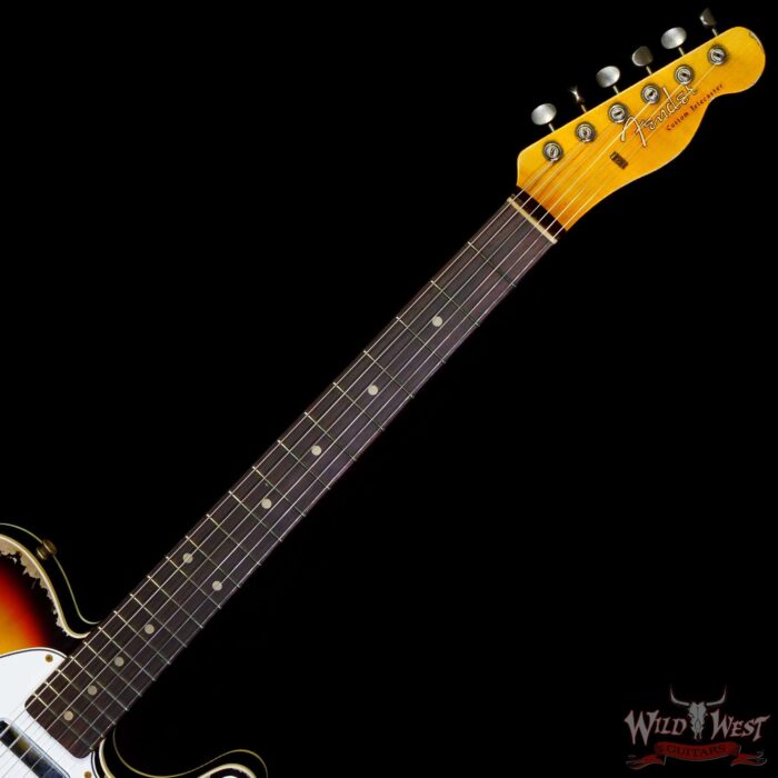 Fender Custom Shop Limited Edition 1959 Telecaster Custom Super Heavy Relic Faded Aged 3 Tone Sunburst - Image 4