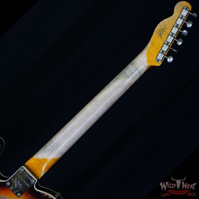 Fender Custom Shop Limited Edition 1959 Telecaster Custom Super Heavy Relic Faded Aged 3 Tone Sunburst - Image 5