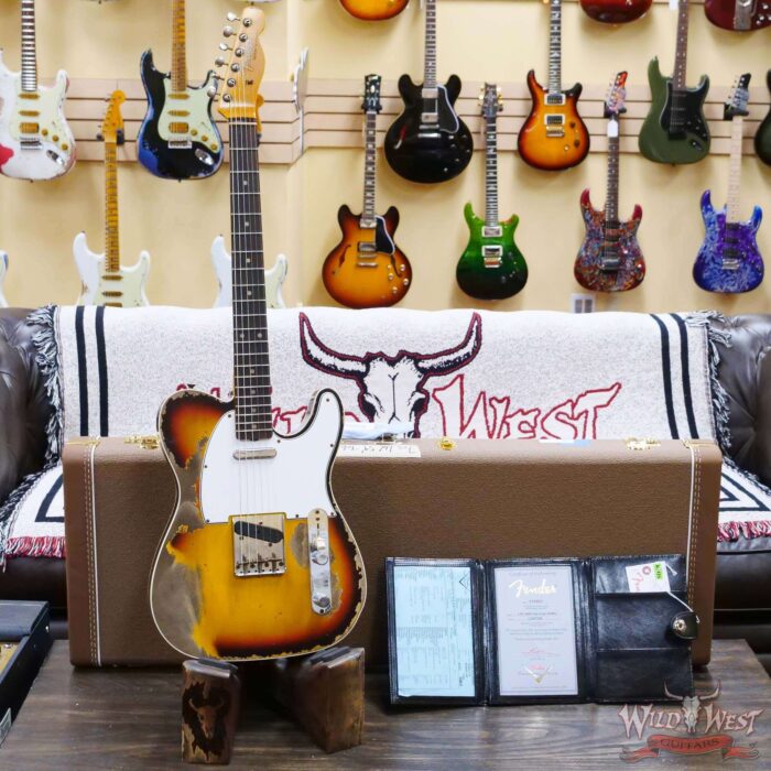 Fender Custom Shop Limited Edition 1959 Telecaster Custom Super Heavy Relic Faded Aged 3 Tone Sunburst - Image 6