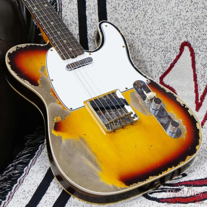 Fender Custom Shop Limited Edition 1959 Telecaster Custom Super Heavy Relic Faded Aged 3 Tone Sunburst - Image 8
