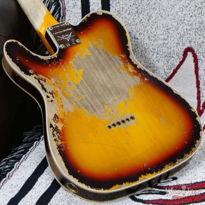 Fender Custom Shop Limited Edition 1959 Telecaster Custom Super Heavy Relic Faded Aged 3 Tone Sunburst - Image 12
