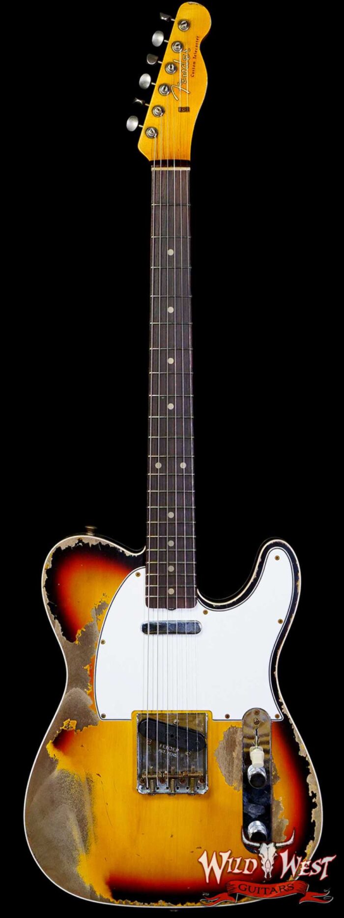 Fender Custom Shop Limited Edition 1959 Telecaster Custom Super Heavy Relic Faded Aged 3 Tone Sunburst - Image 1