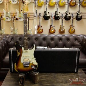 2015 Fender Custom Shop 1960 Stratocaster Relic HSS Floyd Rose Rosewood Fretboard 3 Tone Sunburst - Image 12