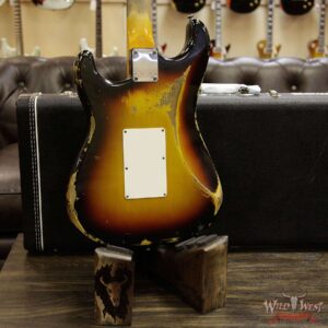 2015 Fender Custom Shop 1960 Stratocaster Relic HSS Floyd Rose Rosewood Fretboard 3 Tone Sunburst - Image 15