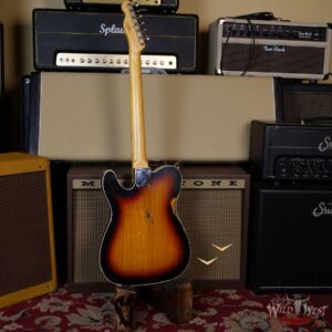 Fender Custom Shop 60’s Esquire Relic (Telecaster Custom) AAA Rosewood Slab Board 3 Tone Sunburst - Image 9