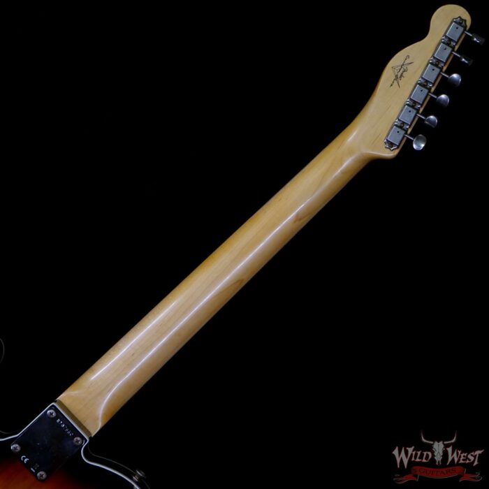 Fender Custom Shop 60’s Esquire Relic (Telecaster Custom) AAA Rosewood Slab Board 3 Tone Sunburst - Image 5