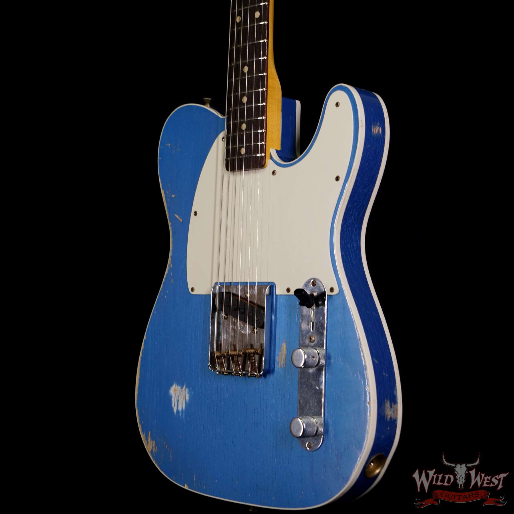 fendercs-60sesqcstlpb-r107785-br__wwg.jpg Fender Custom Shop 60’s Esquire Relic (Telecaster Custom) AAA Rosewood Slab Board Lake Placid Blue - Image 2