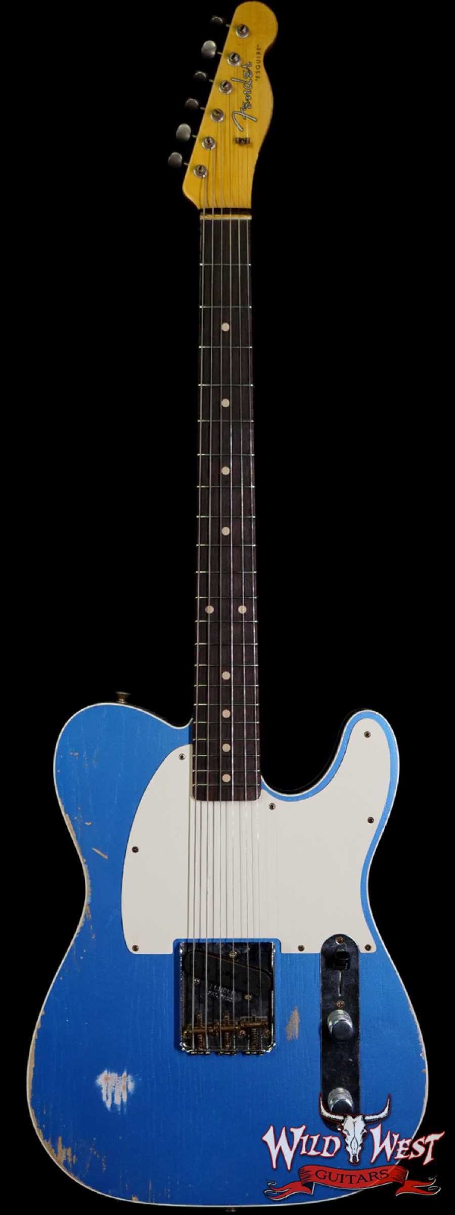 fendercs-60sesqcstlpb-r107785-main__wwg_large.jpg Fender Custom Shop 60’s Esquire Relic (Telecaster Custom) AAA Rosewood Slab Board Lake Placid Blue - Image 1