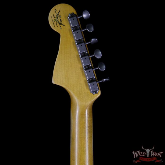 Fender Custom Shop Super Faded 60s Jazzmaster Journeyman Relic Rosewood Aged Fiesta Red - Image 10