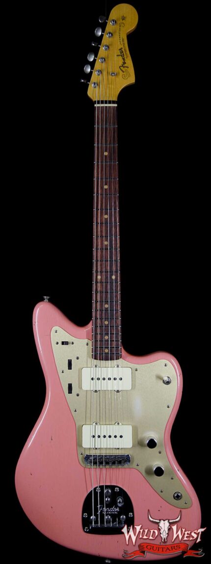 Fender Custom Shop Super Faded 60s Jazzmaster Journeyman Relic Rosewood Aged Fiesta Red