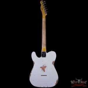 Fender Custom Shop 60’s Telecaster Custom HS Flame Neck Heavy Relic Super Faded Aged Sonic Blue - Image 6