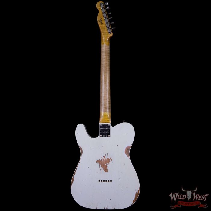 Fender Custom Shop 60’s Telecaster Custom HS Flame Neck Heavy Relic Super Faded Aged Sonic Blue - Image 6
