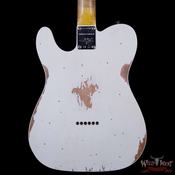 Fender Custom Shop 60’s Telecaster Custom HS Flame Neck Heavy Relic Super Faded Aged Sonic Blue - Image 7