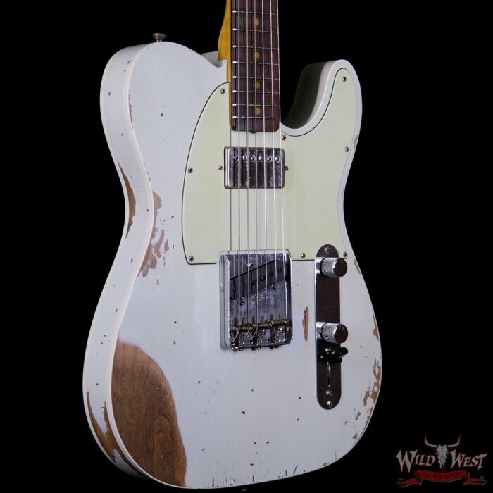 Fender Custom Shop 60’s Telecaster Custom HS Flame Neck Heavy Relic Super Faded Aged Sonic Blue - Image 4