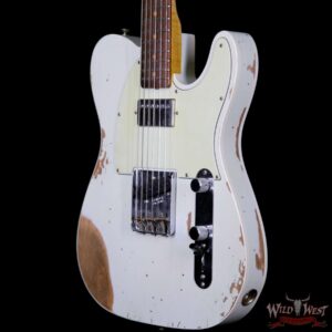 Fender Custom Shop 60’s Telecaster Custom HS Flame Neck Heavy Relic Super Faded Aged Sonic Blue - Image 2