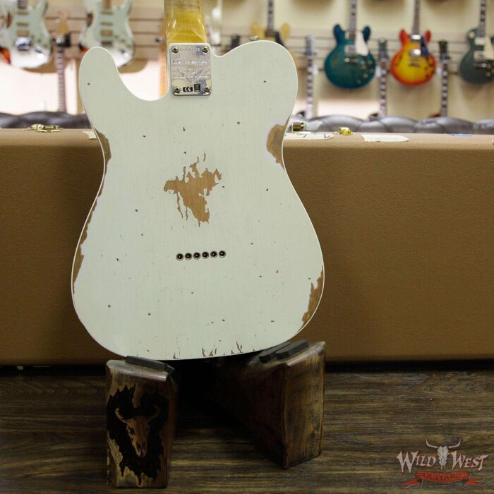 Fender Custom Shop 60’s Telecaster Custom HS Flame Neck Heavy Relic Super Faded Aged Sonic Blue - Image 15