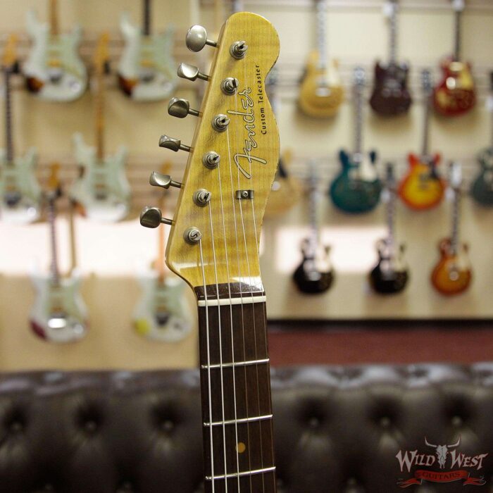 Fender Custom Shop 60’s Telecaster Custom HS Flame Neck Heavy Relic Super Faded Aged Sonic Blue - Image 8