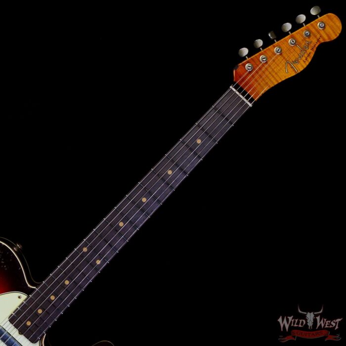Fender Custom Shop 2022 Winter Event #23 George Ruiz Apprentice Masterbuilt ‘60s Telecaster Custom Brazilian Super Heavy Relic 3-Color Sunburst - Image 4