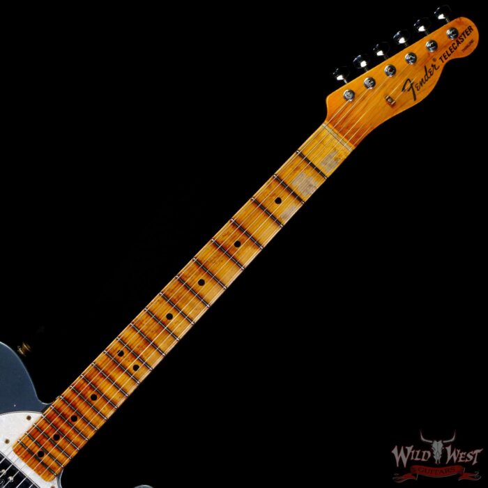 Fender Custom Shop 2022 Winter Event #78 ‘70s Telecaster Thinline HH Journeyman Relic Aged Charcoal Frost Metallic - Image 4