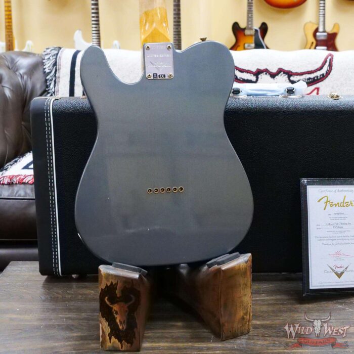 Fender Custom Shop 2022 Winter Event #78 ‘70s Telecaster Thinline HH Journeyman Relic Aged Charcoal Frost Metallic - Image 11