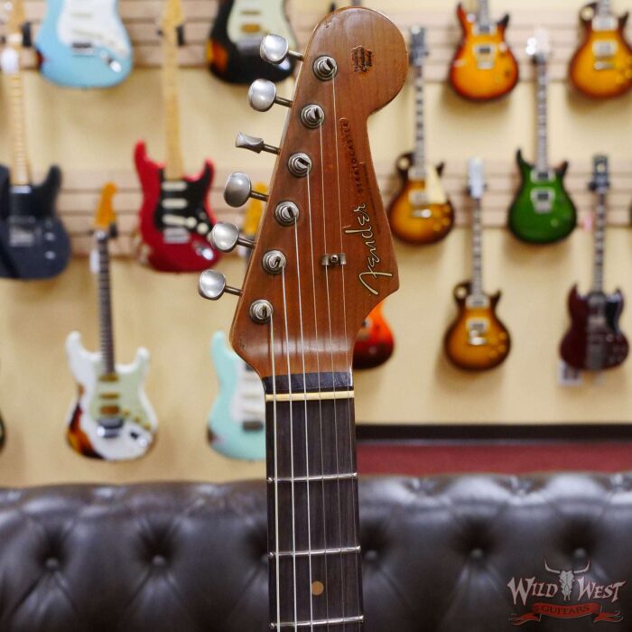 Fender Custom Shop Limited Edition Roasted 1961 Stratocaster AAA Rosewood Slab Board Hand-Wound Pickups Super Heavy Relic Aged 3 Tone Sunburst - Image 7