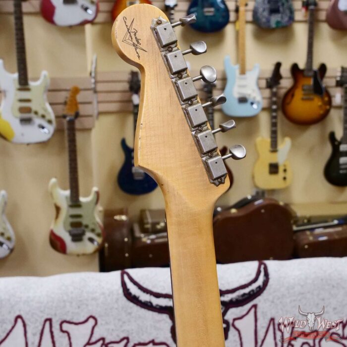 Fender Custom Shop 1962 Stratocaster Hand-Wound Pickups AAA Dark Rosewood Slab Board Relic 3 Tone Sunburst 7.50 LBS - Image 11