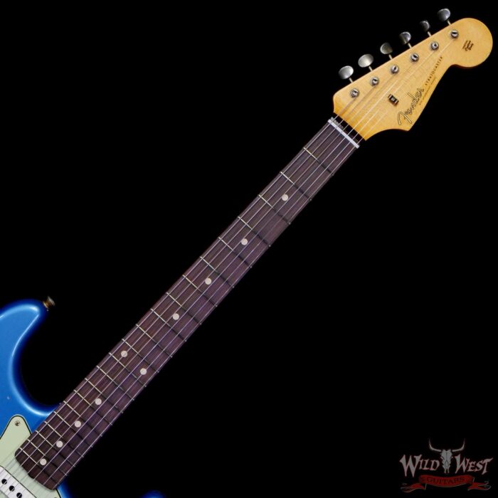 Fender Custom Shop 1962 Stratocaster Hand-Wound Pickups AAA Dark Rosewood Slab Board Relic Lake Placid Blue 7.65 LBS - Image 4
