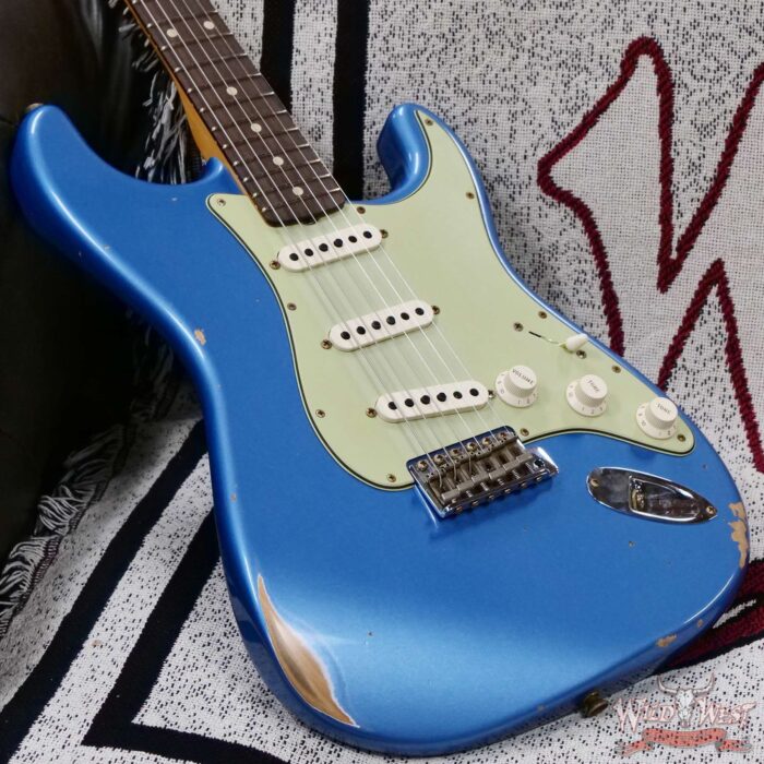 Fender Custom Shop 1962 Stratocaster Hand-Wound Pickups AAA Dark Rosewood Slab Board Relic Lake Placid Blue 7.65 LBS - Image 8
