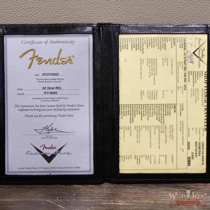 Fender Custom Shop 1962 Stratocaster Hand-Wound Pickups AAA Dark Rosewood Slab Board Relic Surf Green 7.50 LBS - Image 13