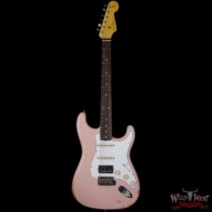 Fender Custom Shop 1962 Stratocaster HSS EVH Pickup Relic Rosewood Fingerboard Shell Pink - Image 3