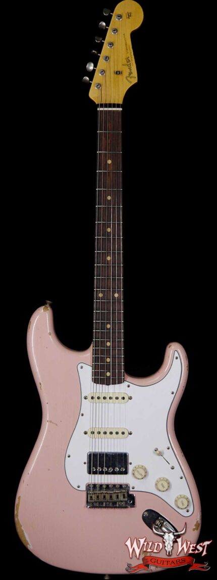 Fender Custom Shop 1962 Stratocaster HSS EVH Pickup Relic Rosewood Fingerboard Shell Pink