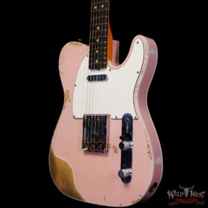 Fender Custom Shop 1962 Telecaster Custom Rosewood Slab Board Hand-Wound Pickups Heavy Relic Shell Pink - Image 2