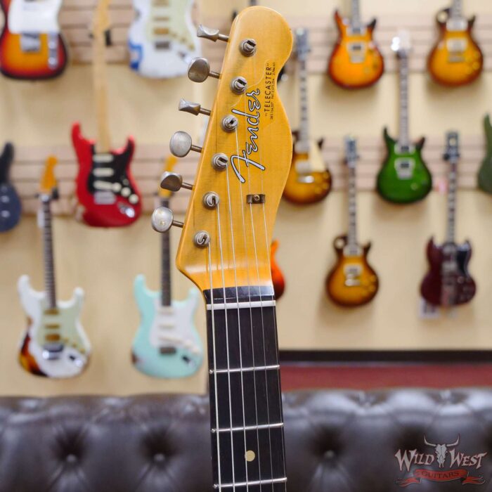 Fender Custom Shop 1962 Telecaster Custom Rosewood Slab Board Hand-Wound Pickups Heavy Relic Shell Pink - Image 7