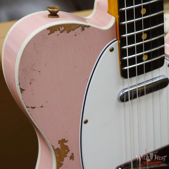 Fender Custom Shop 1962 Telecaster Custom Rosewood Slab Board Hand-Wound Pickups Heavy Relic Shell Pink - Image 8