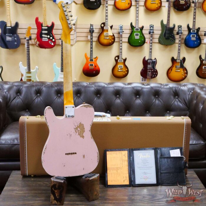 Fender Custom Shop 1962 Telecaster Custom Rosewood Slab Board Hand-Wound Pickups Heavy Relic Shell Pink - Image 10